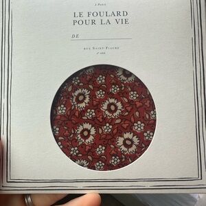 Sezane Burgundy Floral Scarf